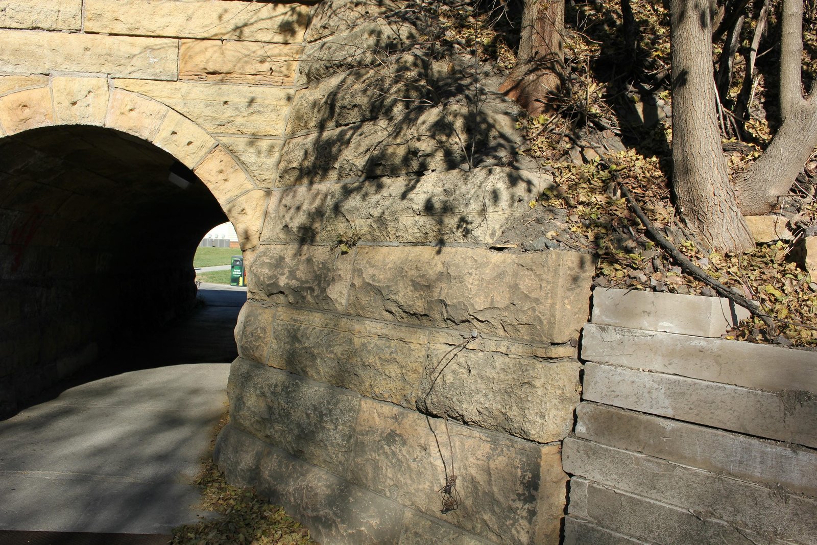 Southeast wing wall